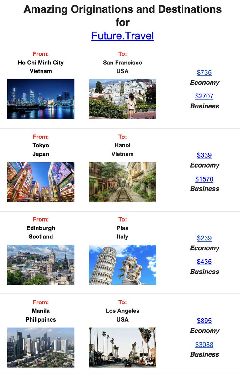 The sky's are opening... time to fly. Come check us out at Future.Travel and book a flight. We are happy to accept #Bitcoin, #Lightning, <a href="/Visa/">Visa</a> , and <a href="/Mastercard/">Mastercard</a> as forms of payment to make life easier.