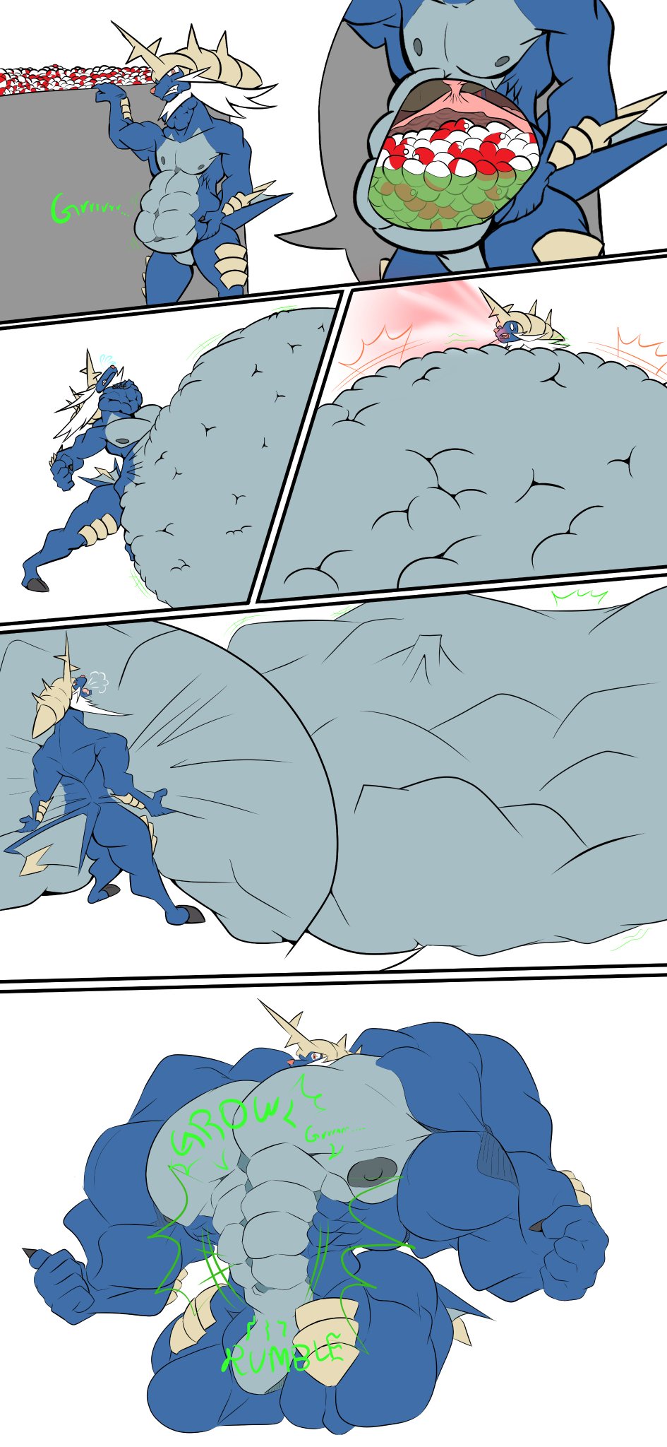 chaos Flufficus X3 @fuffybuffychaos.bsky.social on X: commissioned by  @valentine_crash a huge amount of pokeball give ya big belly and big muscle  too :3 t.coVmJpPdUX6e  X