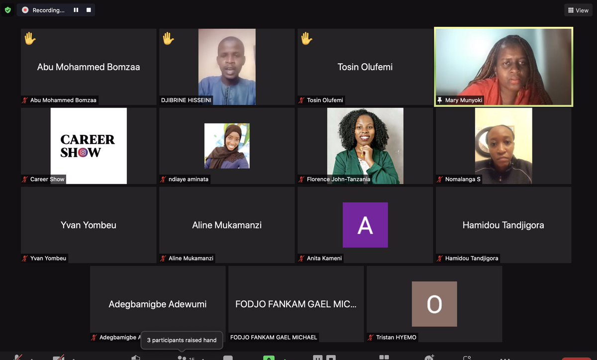 Business plan session with our coach, <a href="/mollymutanu/">Mary Munyoki</a> from Kenya🇰🇪.2 rich sessions which allowed our participants to set up and revise their business plan.She also shared some strategic tips on how to make your  project attractive to investors.

#csamp #csamp22 #africanentrepreneurs