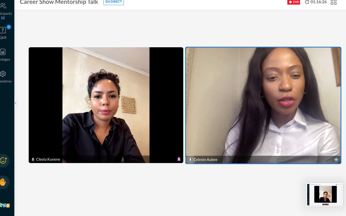 It was a great pleasure to receive  <a href="/CleolaKunene/">CleolaK</a> as speaker of the Career show african mentorship program.She shared with the participants practical elements on how to build the vision and solid foundation of their business.
#csamp #csamp22 #africanentrepreneurs #motivation