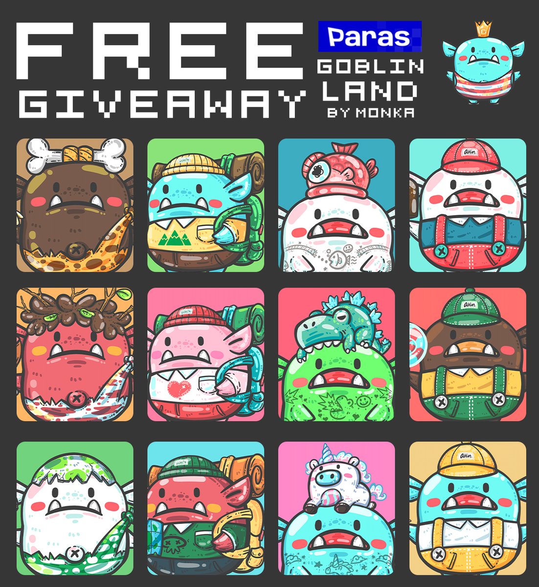 monkatoy's tweet photo. 🏆 Giveaway 12 piece 🏆 on paras 
⏰  Today 20.00-20.30 p.m. Thailand or 08:00-08.30 a.m. , NY, USA
🚀https://t.co/LnzgDvrs6X 
🖼️https://t.co/ULvR8dz1yy
#paras #PARASnft #nft #nfts https://t.co/kpPk0VcFr7