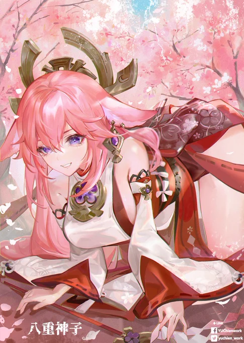 ⛩️🌸
#原神 #八重神子
#GenshinImapct #yaemiko 