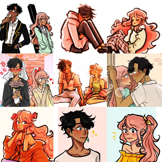 4. my fave thing to draw is my ocs especially Ash and Keith!! 🥺💕💕💕 

and i guess i love drawing different fits 😚💕 