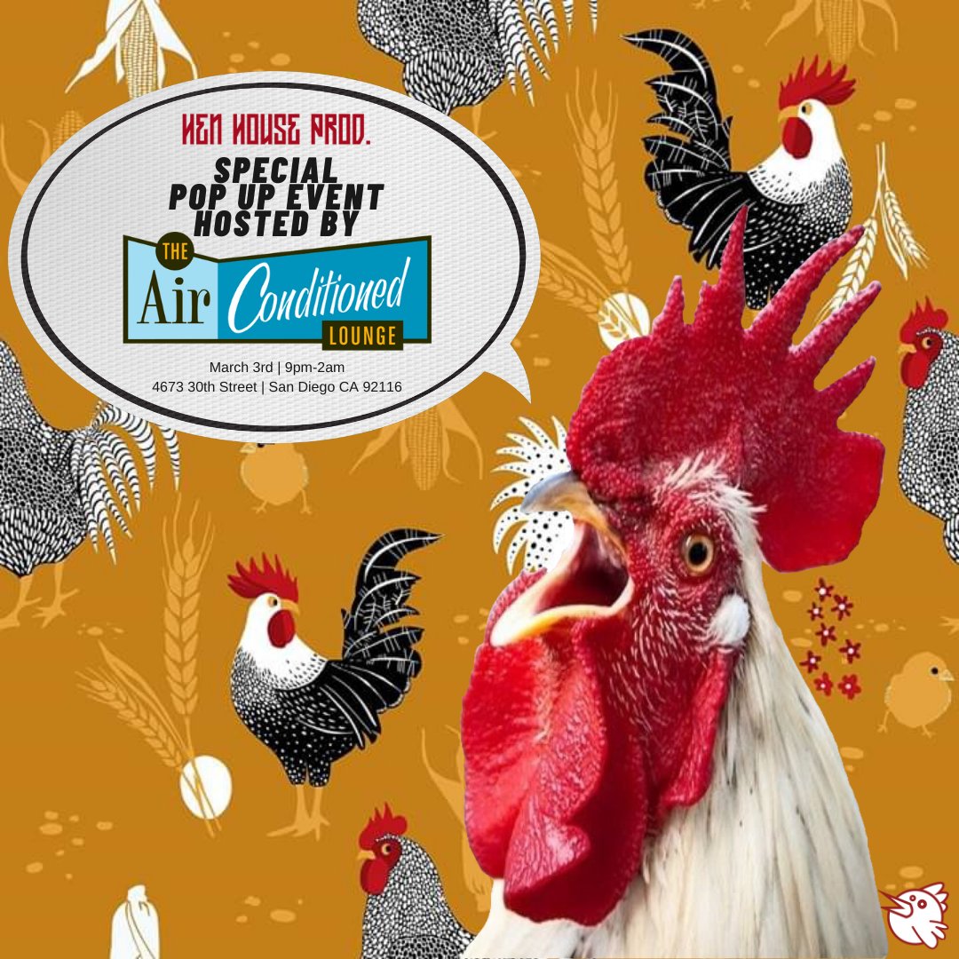 We back and we chillin at the <a href="/ACLounge/">AirConditionedLounge</a> join us march 3 from 9pm to 2am! 

#aclounge #henhouseprod