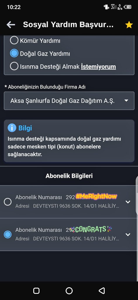 Merhabalar efendim ben doğal gaz başvurusu yapmaya çalışıyorum en son bu şekilde çıkıyor.  Başvurusu kabul olanlar lütfen Yardımcı olabilir mi? İki gündür uğraşıyorum hep aynı şey çıkıyor sonrası gelmiyor burada kalıyor.  Lütfen Yardım edin... 
#doğalgaz
#ComeBackHomeAYFC