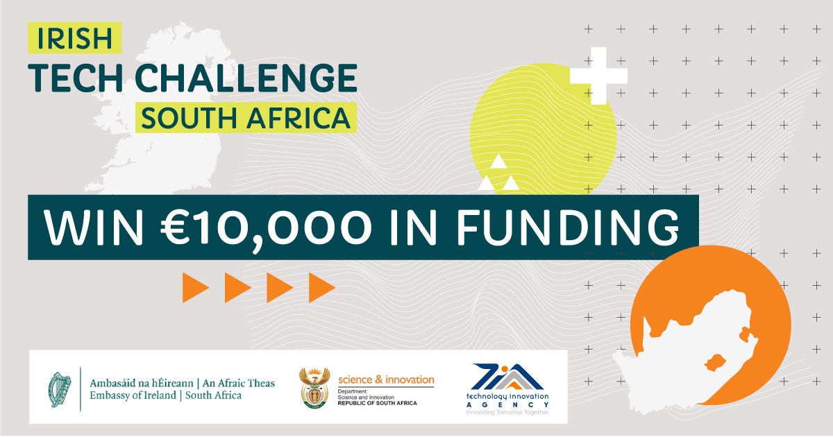 📌Launching soon!

The Irish Tech Challenge South Africa.

Tech entrepreneurs, find out how you could gain access to global tech networks &amp; up to €10,000 in funding.

Join us for the virtual launch event on 24 Feb 2022.

🔗: bit.ly/3rVW2N7