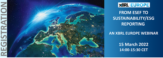 XBRLFrance's tweet photo. REGISTRATION IS OPEN
an XBRL Europe webinar
From #ESEF to sustainability/#ESG reporting
Programme and registration: https://t.co/QkJy6wACKm https://t.co/IBw73adpeE