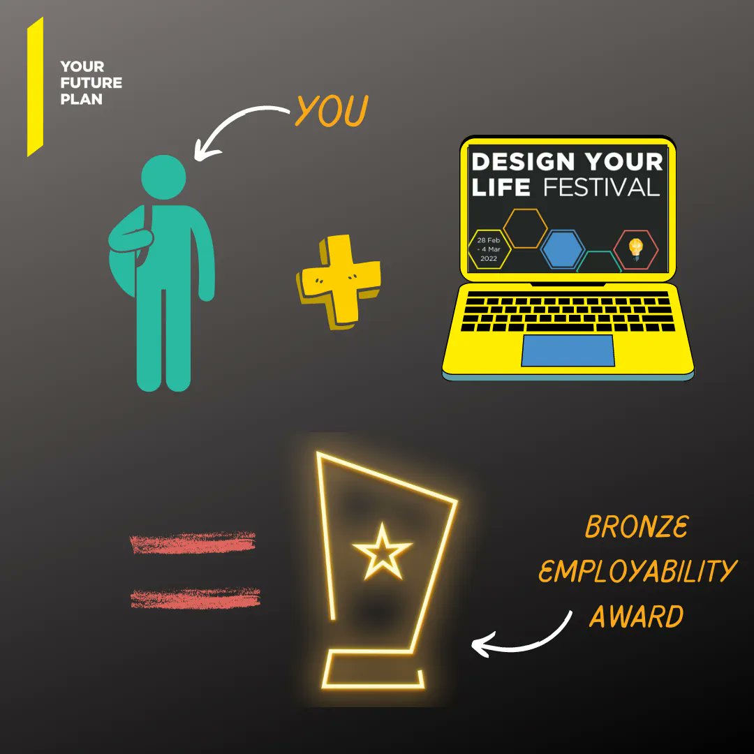 Attending the Design Your Life Festival gets you 1 step closer to completing your Bronze Employability Award and give you an edge over other applicants for future jobs. Head over to the YFP Portal today to find out more &amp; book your place at the Festival: buff.ly/35ylnDY