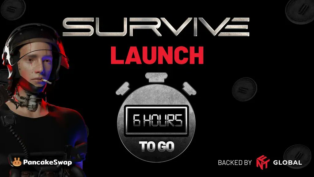 Survive_P2E's tweet photo. 🚀 $SURV LAUNCHING IN 6 HRS 🚀

SURVIVE has rocked the P2E space by becoming the biggest project on PinkSale 🤩

Now it’s headed towards Pancake Swap in 6 HRS 🚀

📍PancakeSwap
📅 22.02.22
⏰ 7 PM UTC

Join $SURV on its explosive journey 🔥 https://t.co/sr4yO92gkd