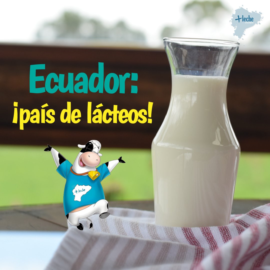 ¿Sabías que #Ecuador produce alrededor de 6 millones de litros de leche cada día? Llegamos a tu mesa para alimentar a tu familia con responsabilidad y compromiso, ¡incluye lácteos en tu alimentación diaria!🐄🥛🌤 . 
#ProducciónDeLecheAlDía #Leche #MásLecheEcuador
