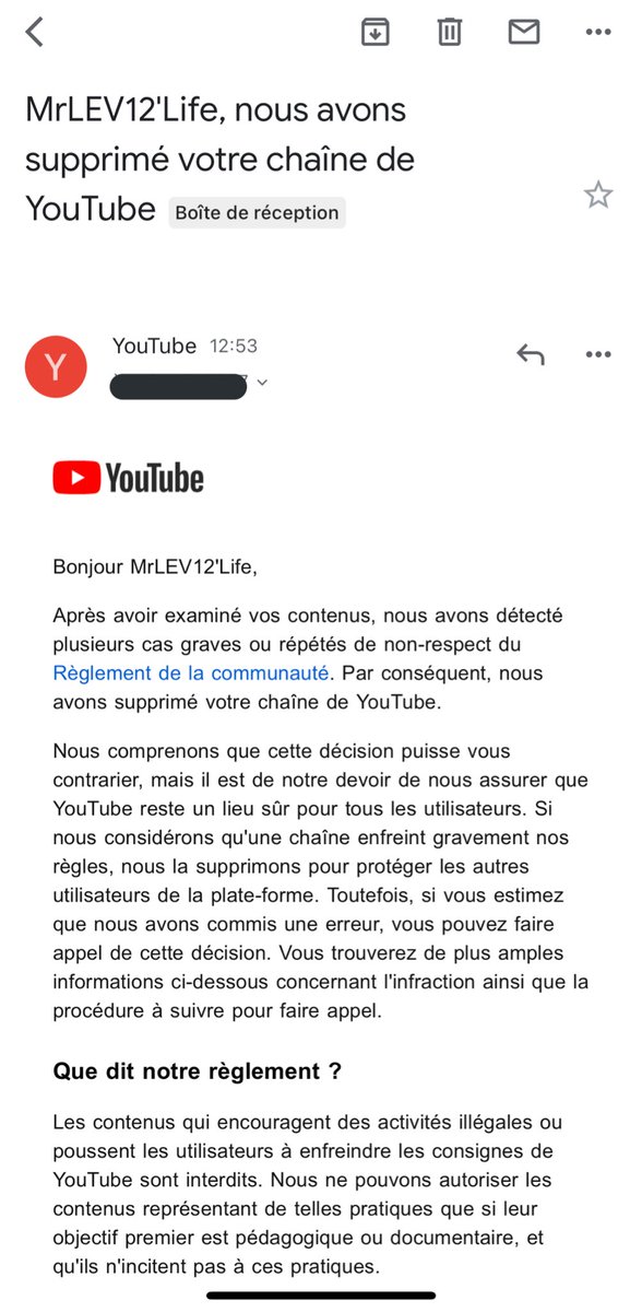 ⚠️ 11 ans que je suis sur YouTube. Hier quelqu’un me hack ma chaîne, diffuse du contenu en live sur celle ci, et aujourd’hui dû à ce contenu on me supprime DÉFINITIVEMENT ma chaîne ! Je n’était en aucun cas responsables de la diffusion @YTCreateurs ?? Merci de RT SVP ⚠️