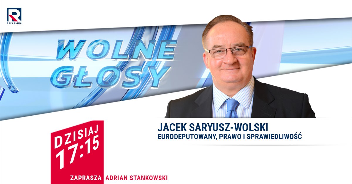 RepublikaTV's tweet photo. #WolneGłosy | @AdrianStankowsk #Zaprasza na #proram z @JSaryuszWolski
#włączprawdę #TVRepublika https://t.co/FcbGMnFl1x