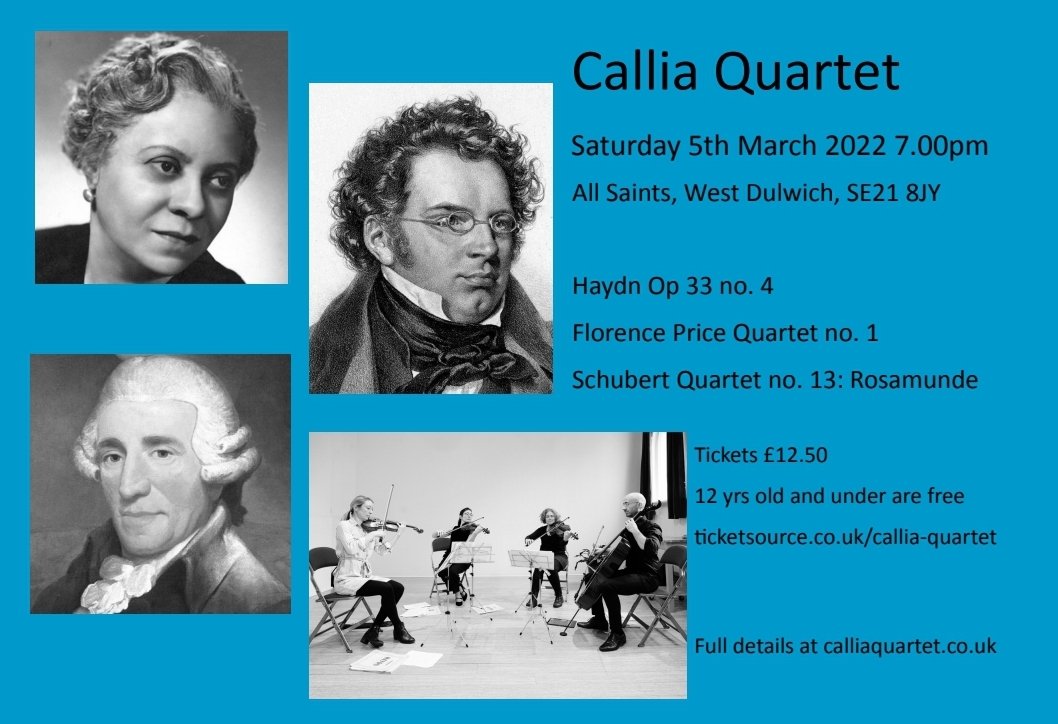 CalliaQ's tweet photo. https://t.co/gUm2pGGvkz 
@allsaints_org 7.00pm start. Featuring works by #haydn #schubert and #florenceprice . Tickets available at https://t.co/5mdvSvjVpc . Thanks to #bronsens #hernehillschool and #allianzmusic for support. https://t.co/QHF3ACtK8c