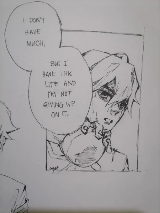 me drawing about the reality of life by drawing a boy who lives in the slums and has to find extra money through selling stuff he finds in garbage dumps 
