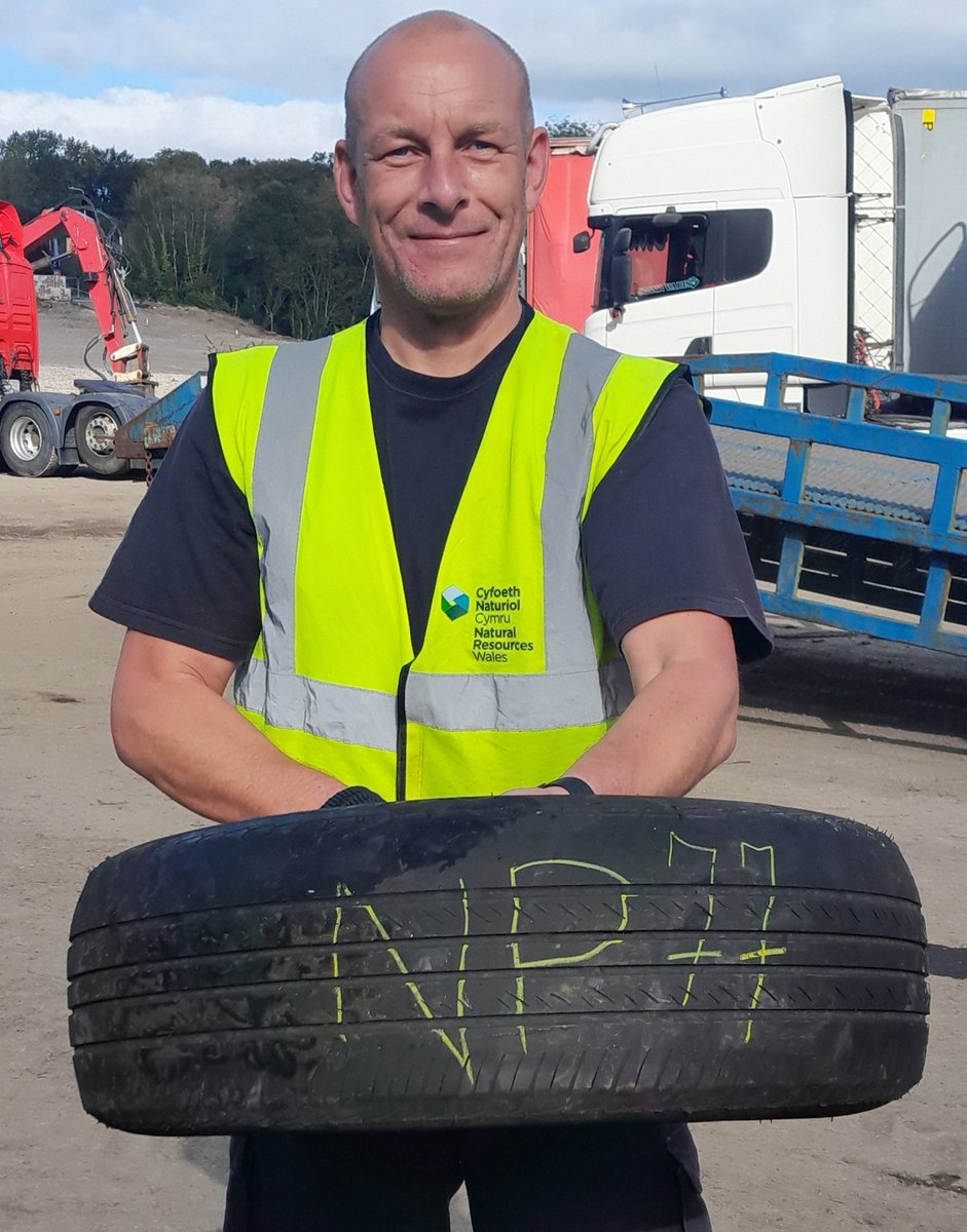 NatResWales's tweet photo. A new initiative to reduce fly-tipping of waste tyres and its impact on the environment is being launched by Natural Resources Wales (NRW) in partnership with Newport City Council. Find out more here: https://t.co/VaohW96HMV https://t.co/xct1F30IuI