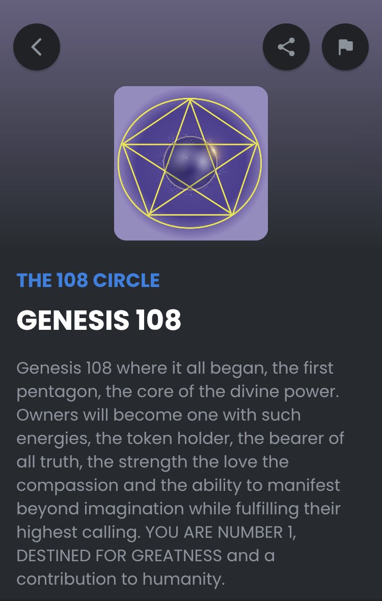 Anantajeet23's tweet photo. Just got my very first NFT
GENIEIS 108
#NFT #iamcreator #NFTCommunity #Spirituality https://t.co/J8LSCv1omK