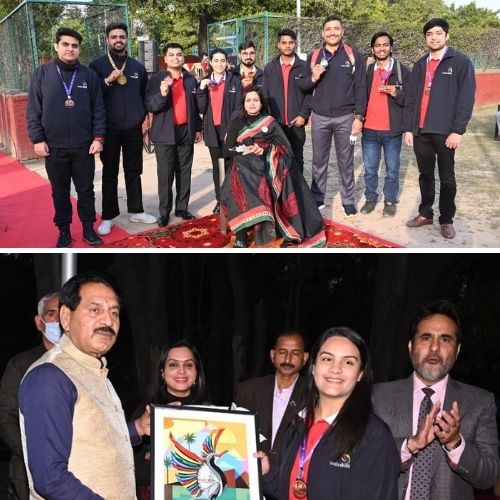 IndiaSkillsChd's tweet photo. Winners of IndiaSkills 2021 were felicitated by Sh Dharam Pal, IAS, Adviser to Administrator, UT Chandigarh. On this occasion, Sh SS Gill IAS, Secretary Technical Education–cum-Sports along with Sh Jagjit Singh PCS, Director Technical Education &amp; Director Sports were also present https://t.co/rJgqSMVJLw
