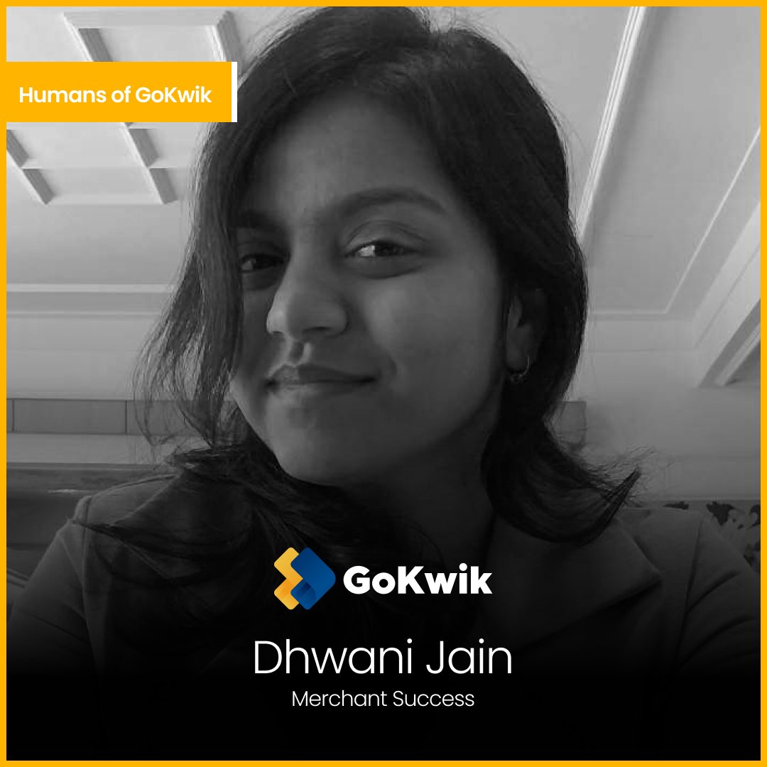 gokwik's tweet photo. If you ever cross paths with a GoKwiker, youβd realize that a sense of ownership in every task we undertake unites us.
Meet our Product Consultant, Dhwani Jain, who shines at the thought of expanding her horizons.
Her energy is flawless and her work supreme.
#GoTeamTuesday https://t.co/lI4q2EmYP8