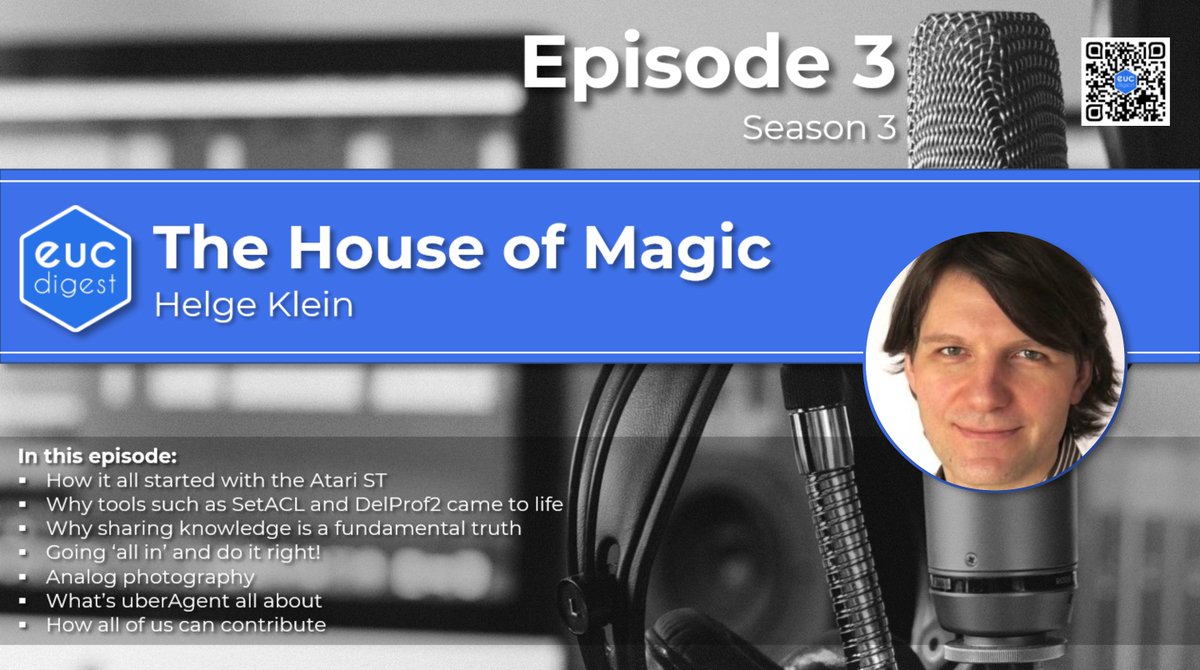 EPISODE S03E03 - Join us for this #podcast with <a href="/HelgeKlein/">Helge Klein</a> who is the creator of community tools like SetACL and DelProf2, he's also the owner of Vast Limits who create the <a href="/uberAgentApp/">uberAgent</a>

eucdigest.com/s03e03