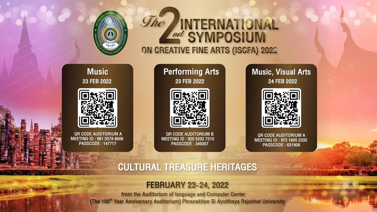 c_consonant's tweet photo. 📢The 2nd International Symposium on Creative Fine Arts 2022” (virtual)

Dr. Joe Peters, Music Advisor of #CaseanConsonant from #Singapore, will be Keynote Speaker on “Cultural Treasure Heritages”. 

📍23-24 Feb 2022 @ 8:20-16:30 hrs. (GMT+7)
📍AGENDA: https://t.co/Xj4epiUfC5 https://t.co/57ZjH0iDyu