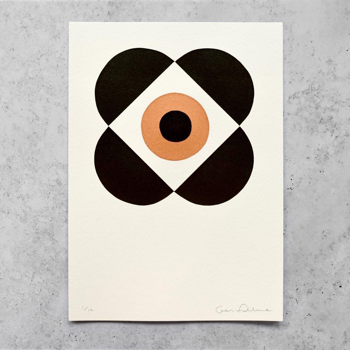 Floralism 🟠✂️🖤 A super limited edition run of two-colour screenprints now up in my shop! shop.owengildersleeve.com Printed in my studio using hand-cut paper stencils 🙌 Just 12 prints available printed on 300gsm Snow White stock using black and metallic copper ink 💫