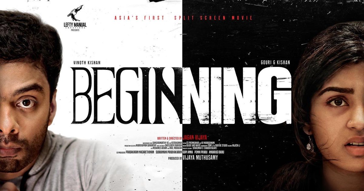 Gourayy's tweet photo. My next in Tamil ✨
 Asia's first Split Screen Movie titled #BEGINNING

Wishing the team, the very best. ☺️

@LeftyManualEnt @JaganVijaya1 @Gourayy @vinoth_kishan @Rohinimolleti @sachinmvm75
@SundaramurthyKS @sivadigitalart
@ECspremkumar @tonyyato @dop_veera @laguparan @onlynikil https://t.co/0ctw1yQouR