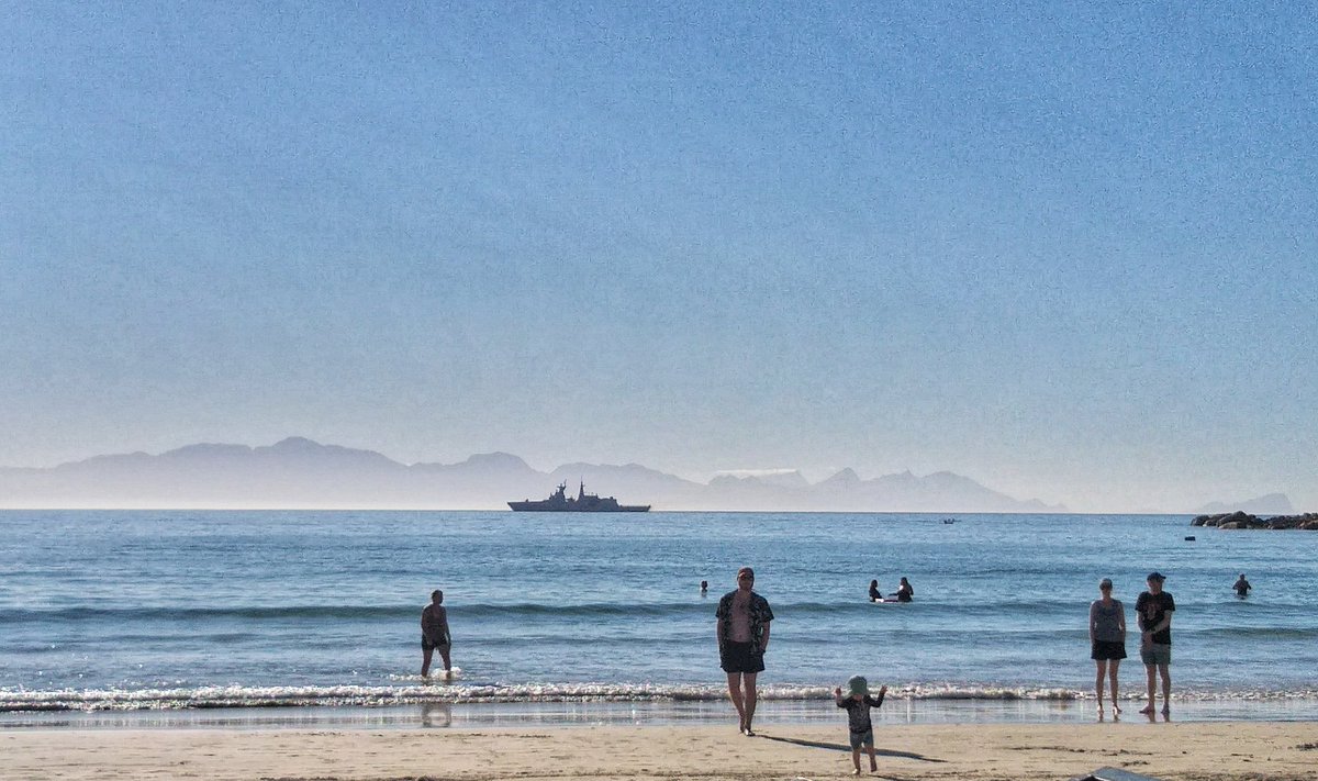 Wide open #ocean, #fishhoekbeach #navalcraft #silhouettes #mobilephotography