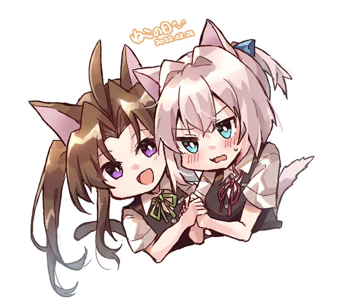 猫の日落書き 