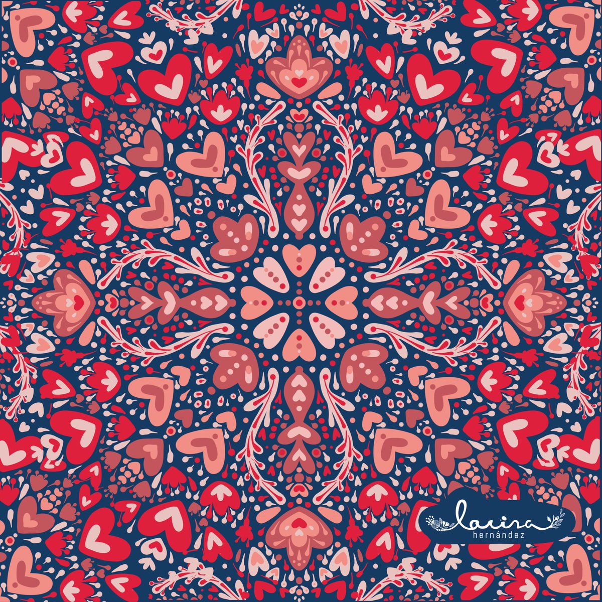 Love tile #love #sanvalentin #stvalentine #symmetrytool #floral #ornamental #tile #surfacedesigner #illustratorlife #larisahernandez  #symmetryart <a href="/Procreate/">Procreate</a>