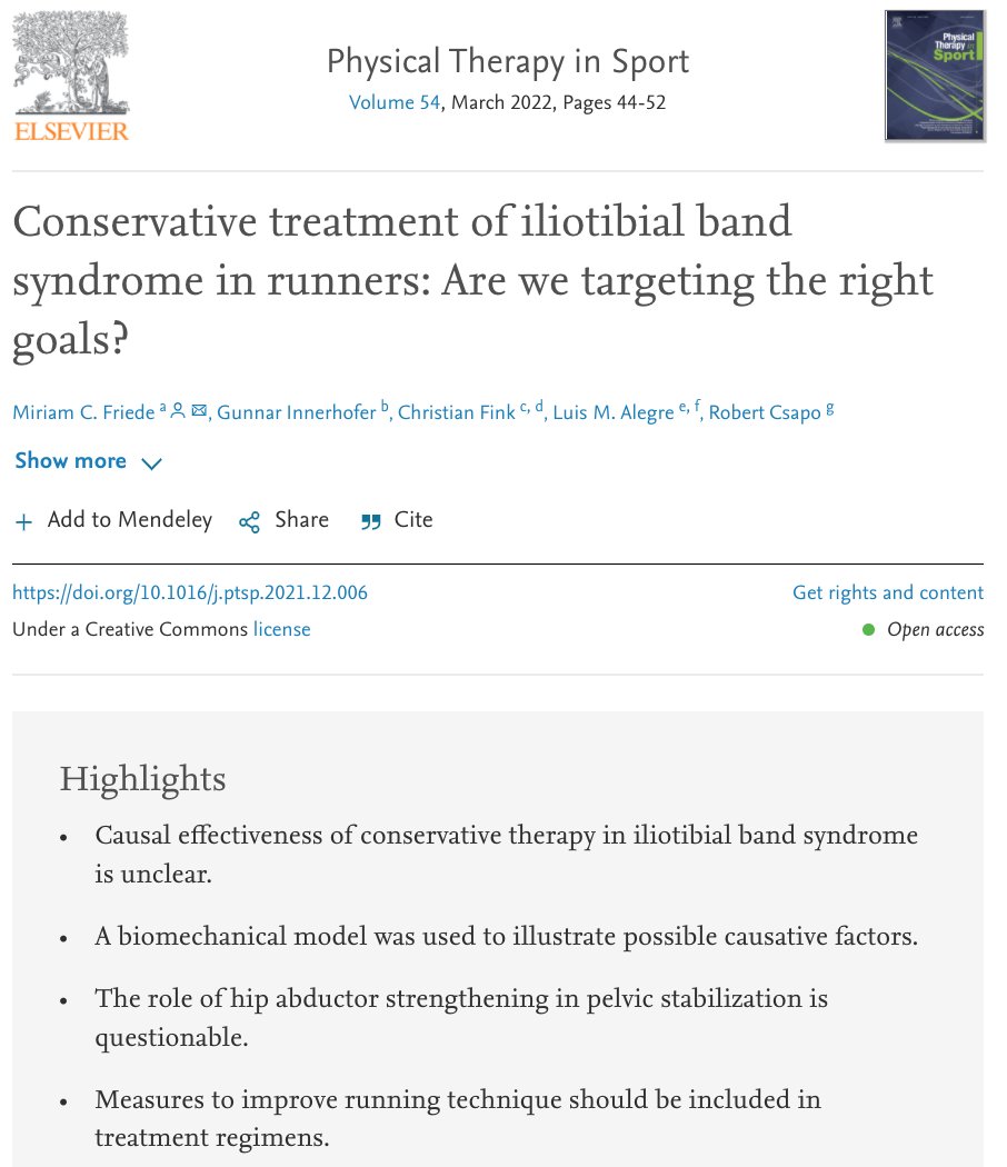 USAF_PT's tweet photo. Hot off the press: "Conservative treatment of IT band syndrome in runners: Are we targeting the right goals?"

https://t.co/XVLphrDKNM

#MSKinjury #PTrocks #ITBsyndrome #ITBand #runners https://t.co/d1V2Pjf4OX