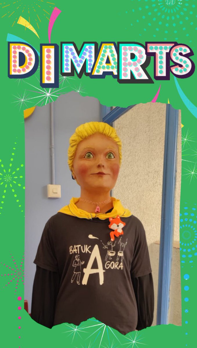 Agoreta_agora's tweet photo. La consigna d'avui! Roba dels pares o mares... M'he posat una samarreta de @batukagora 😊

#AGORETA #carnestoltes

@afaescolaagora @agora_escola @agora_biblio @batukagora #elssonatsdelagora #AGORETAlanostrageganta https://t.co/MKr6gB9TAk