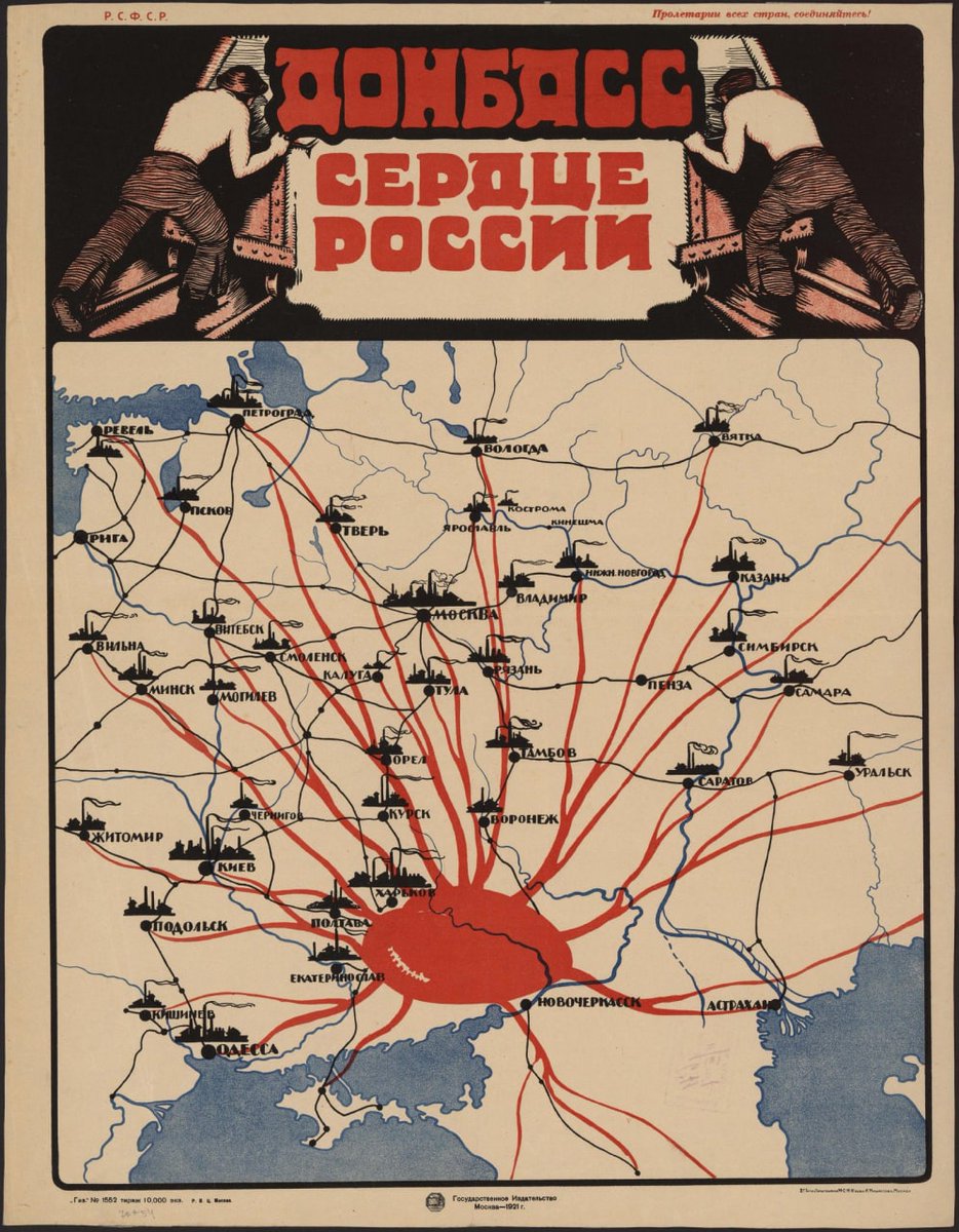 mijamart88's tweet image. "Donbas, el corazón de Rusia"
  Cartel bolchevique de 1921
