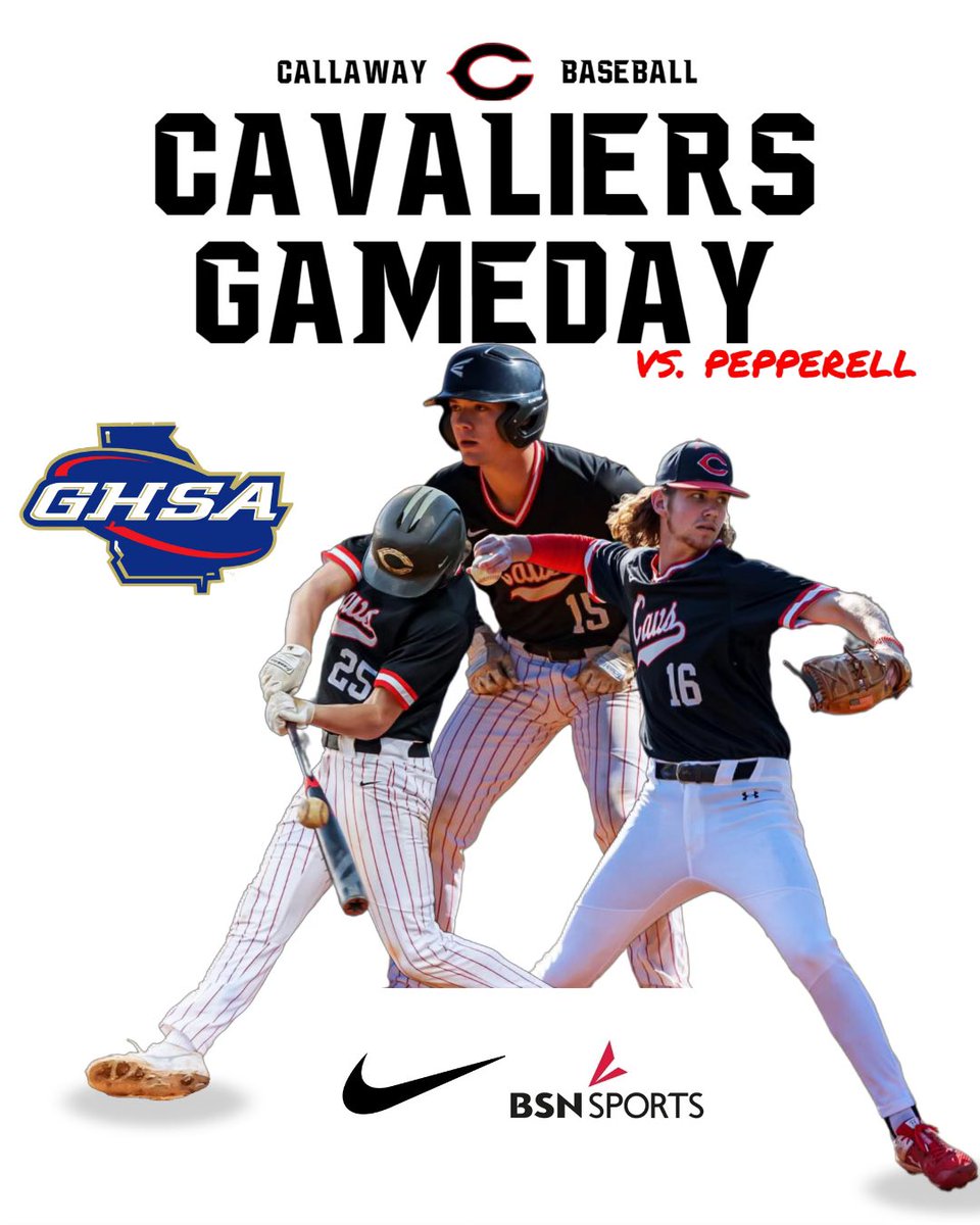 Callaway Baseball (@cavs_bb) on Twitter photo 🚨Varsity GameDay🚨
🆚<a href="/Pepperell_BSB/">Pepperell Baseball</a>
🗓Feb. 22
⏰5:45pm
📍Callaway HS
#️⃣RelentlessPursuit 🚨Varsity GameDay🚨
🆚<a href="/Pepperell_BSB/">Pepperell Baseball</a>
🗓Feb. 22
⏰5:45pm
📍Callaway HS
#️⃣RelentlessPursuit