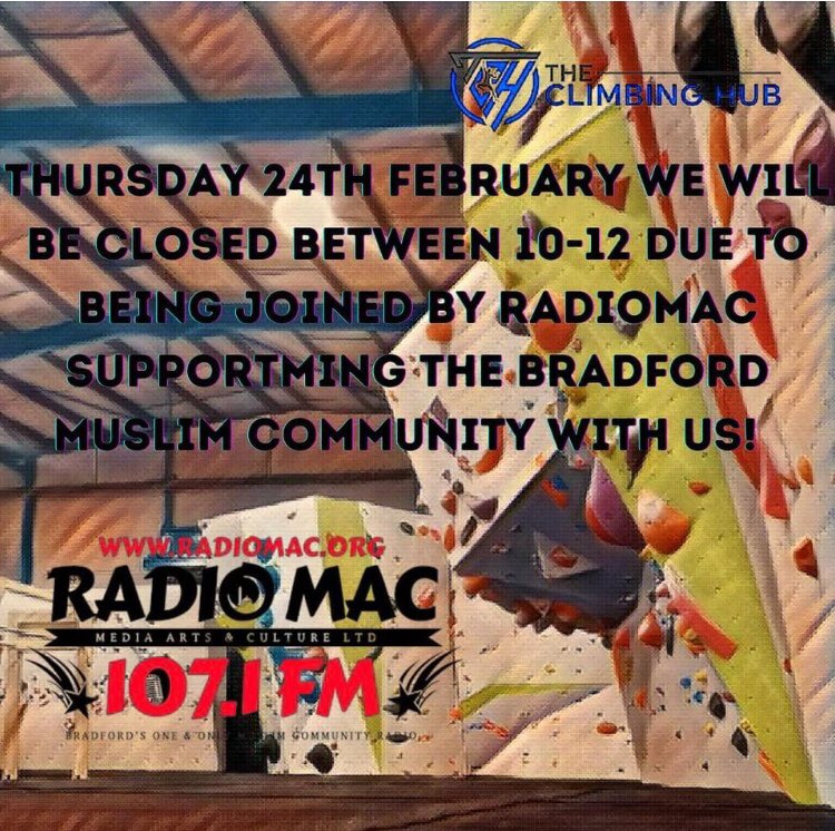HLC_RS's tweet photo. A great initiative by @TheClimbingHub.  #GetInvolved @visitBradford @MWC_Bradford @WOW_Bradford #Islam @Team_BMC @WYorkshireMayor @Sport_England https://t.co/ehEBlzWtB0
