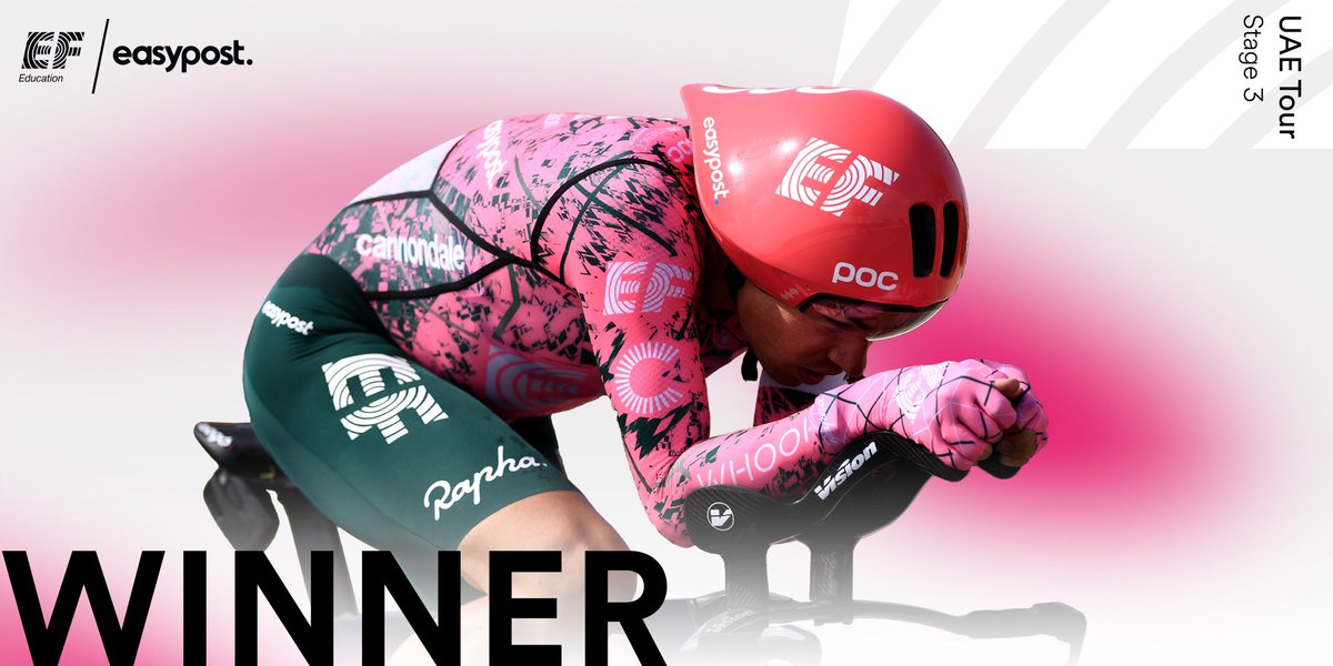 💥💥💥

Boom! What a performance from Stefan Bissegger at the UAE Tour today. His time of 9:43 on the 9KM time-trial course proved to be untouchable. For those of you doing the math at home, that’s a blistering 55.5 km/hr. A huge congratulations to Bissegger for his win.