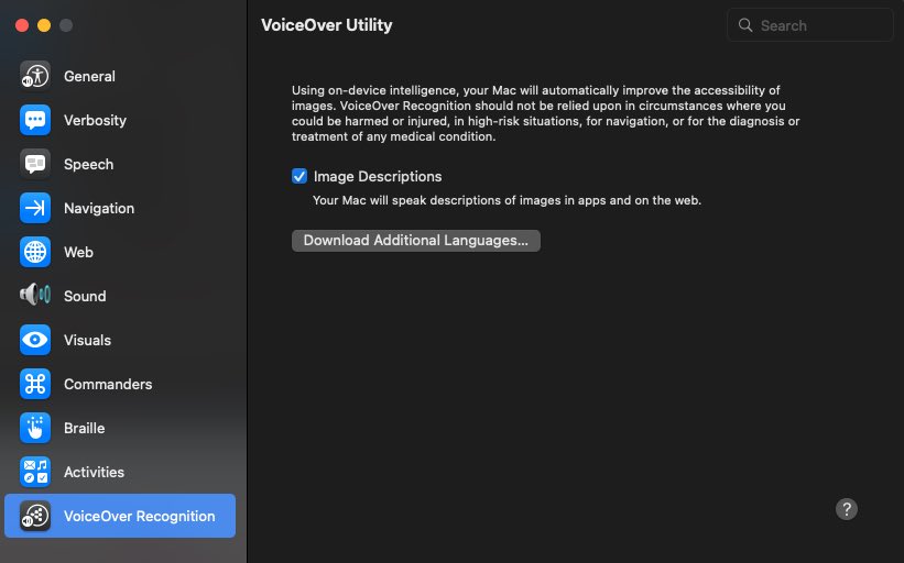 peter_makowski's tweet image. VoiceOver can automatically generate image descriptions when an alt tag is missing by using on-device ML image recognition. 🤯

It&apos;s not perfect, but definitely better than having no description at all. Hopefully other screen readers will follow.