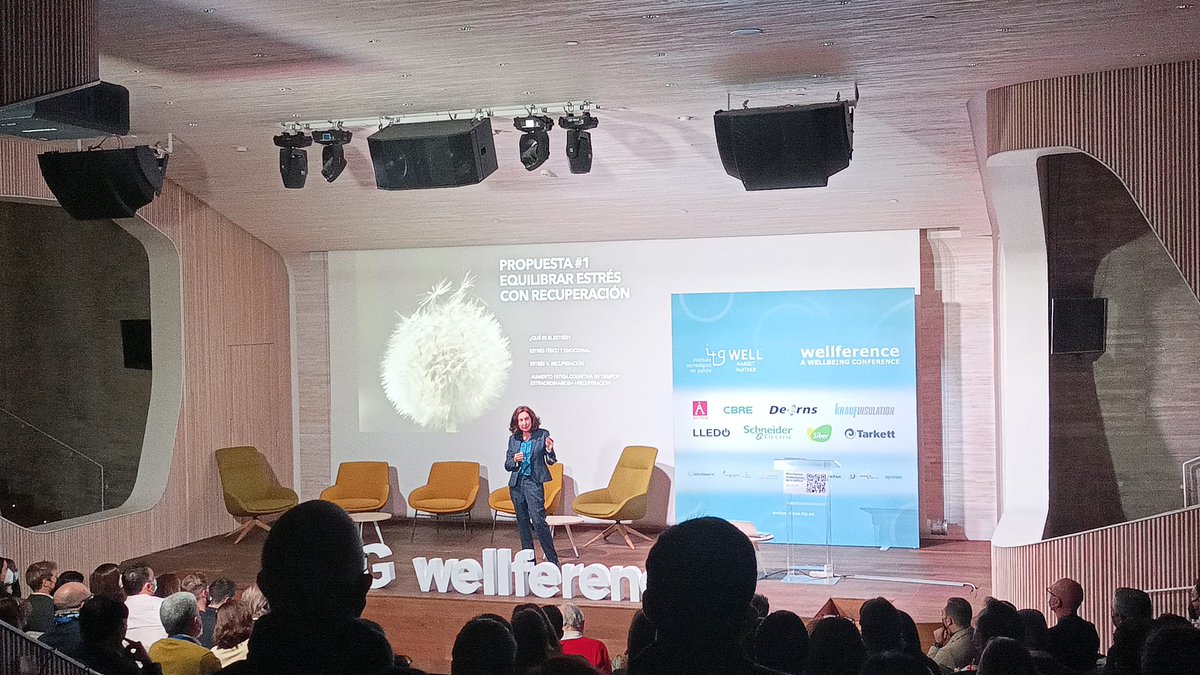 KnaufInsulSpain's tweet photo. 🔴@elsapunset, "En los momentos que vivimos actualmente, equilibrar el estrés con recuperación es esencial para cuidar nuestra estabilidad mental. No solo debemos cuidarnos físicamente."
#Wellference22 @itgwell https://t.co/vlI35Qb3oV
