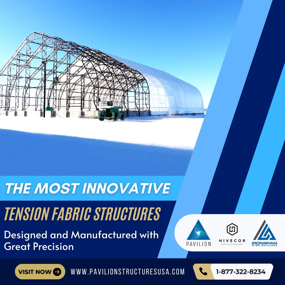 pavilion_usa's tweet photo. Our tension fabric buildings are designed and manufactured with great precision. 
Visit - https://t.co/vByc0CVxw8 

#pavilionstructures #unitedstates #metalbuilding  #fabricbuilding #commercial #industrial #agricultural    #storage #warehouse #like4likes #FolloMe https://t.co/8KmXmlOBGa
