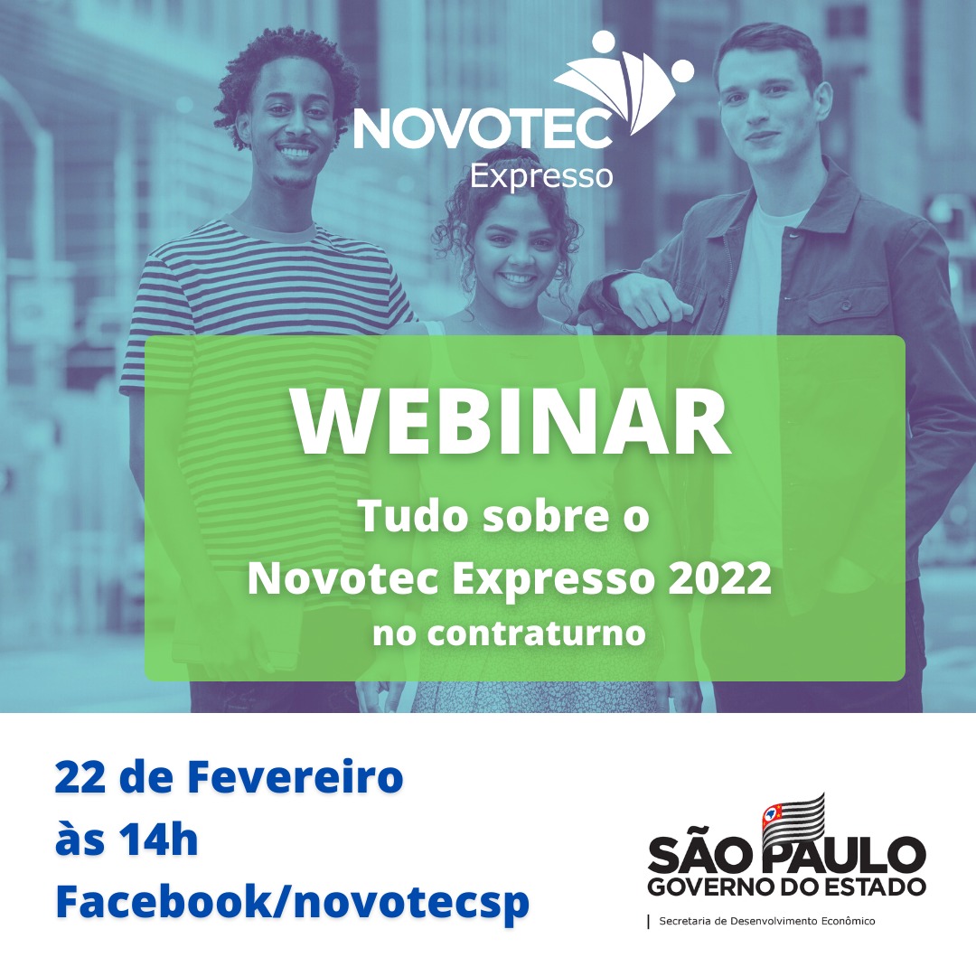 paulasouzasp's tweet photo. 😃 Hoje (22), às 14h, acontece webinar para você tirar todas as suas dúvidas sobre o #NovotecExpresso 2022 no contraturno.

▶ Assista pelo Facebook do Novotec:
https://t.co/MGahyt4cgQ

➡ Informe-se: https://t.co/hz1oI519SM

#CentroPaulaSouza #CPS #Etec #Fatec #Novotec https://t.co/QRdypvipd6