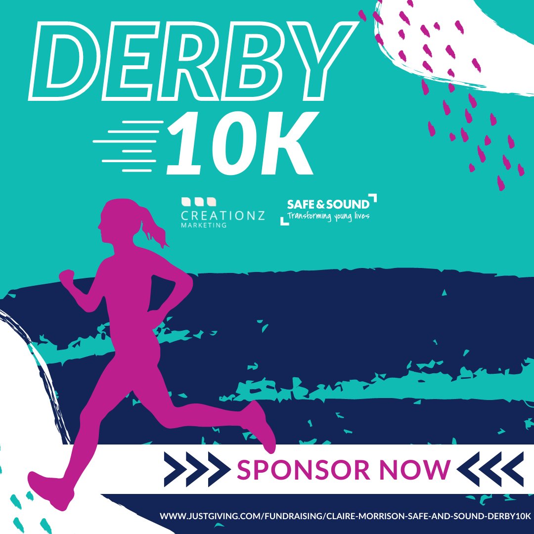 safesoundgroup's tweet photo. Claire Morrison, Marketing Manager at @CreationzBuzz will be running the Derby 10K in April to support Safe and Sound! 

You can sponsor her here: https://t.co/Dh3oiGpZAz

#Derby #Derbyshire #Charity #Exploitation #ChildExploitation https://t.co/A7HUIYj5mY