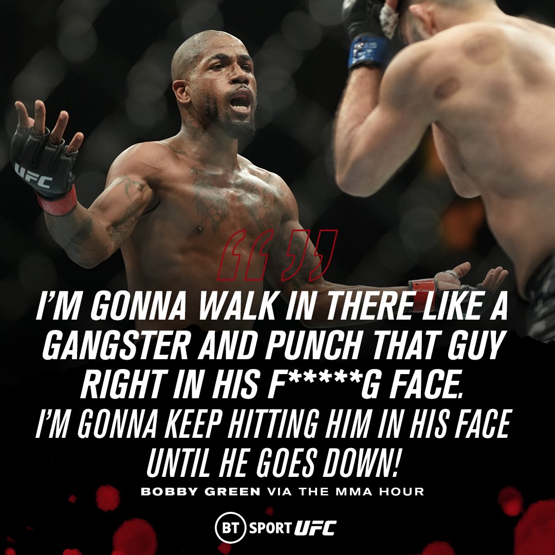 ufcontnt's tweet photo. Protect @BobbyKGreen at all costs...

(Via @arielhelwani)

#UFCVegas49 https://t.co/Of5NXoch7l