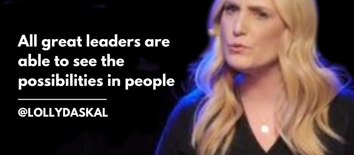 LollyDaskal's tweet photo. All great leaders are able to see the possibilities in people. ~@LollyDaskal https://t.co/ppfSHzIgez #Leadership #Management #TedTalk #Tedx #Speaker https://t.co/sSzjwQYWfj