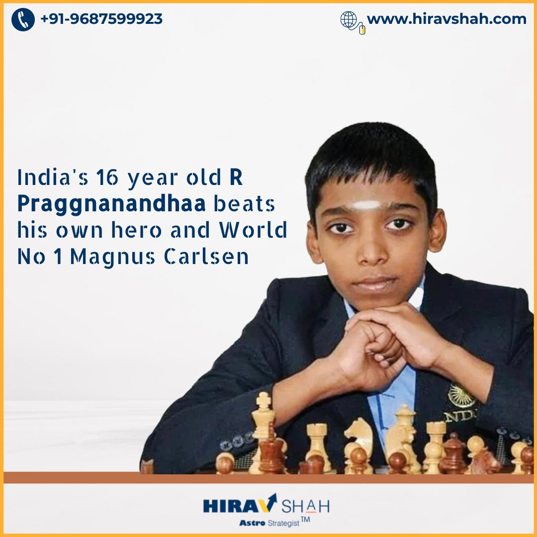 HiravShah's tweet photo. Congratulations Champ for making India Proud 🎉♟️

#Praggnanandhaa #magnuscarlsen
#ChessChamps

#HiravShah
#AstroStrategist 

#chesschampion #chesspunks #ChessRush #Chessies #Champions https://t.co/S3BcVbIIz9