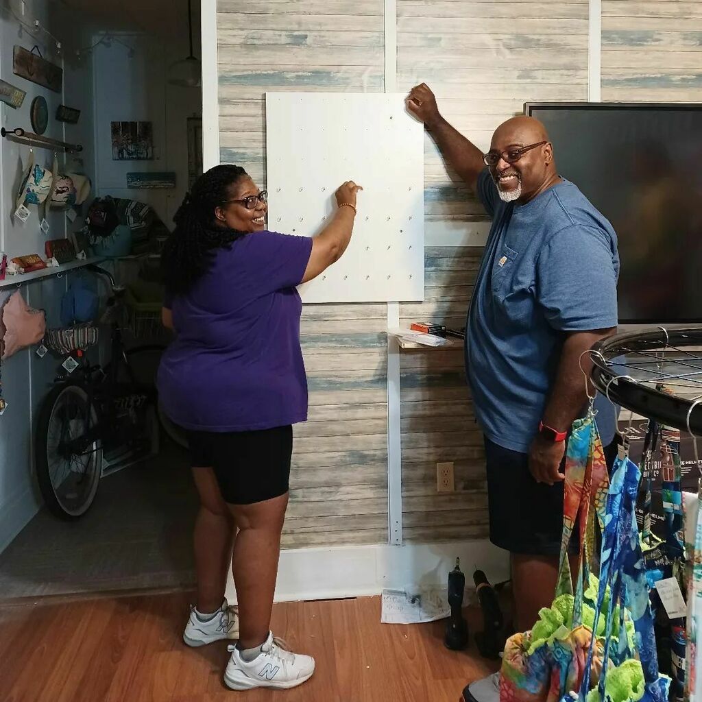 gypseablue's tweet photo. It was a long night of work at GypSea Blue getting the new @lets_glow_led EBC wall up. Juli &amp; Dan are so excited for y'all to see this very soon! 

#madeinAmerica #bicycle #bicyclelife #beachbike #bikeaccessories #bikeride  #gypseablue #bicyclelife #bask… https://t.co/HP7VFw9V4R https://t.co/Fx05LHEs8L