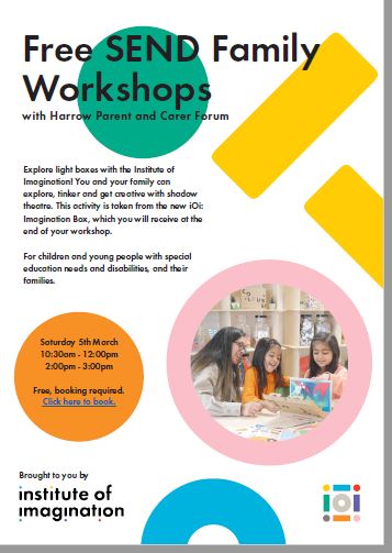 Come along and join in the fun ....
#SEND 
#supportforfamilieswithSEND 
#hiddendisabilities 
#weunderstandyourjourney
#sendawarness
#herewithanear
#harrow