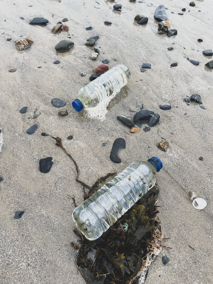 perrinesvy's tweet photo. Quand la balade matinale se transforme en nettoyage de plage… des centaines de bouteilles Avant 🇬🇧 sont sur les plages du Cotentin ! J’ai pu en ramasser quelques dizaines mais la quantité reste importante. Si vous passez par la. 🙌🏻 https://t.co/5LFIcCjGHk