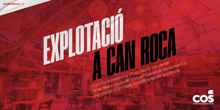 COS_Girona's tweet photo. 🔴 El Celler de Can Roca presiona a un afiliat de la COS Comarques Gironines perquè deixi l’empresa degut a la seva situació de baixa mèdica!

➡️ En el següent comunicat expliquem el cas del nostre company: https://t.co/YAMJdFjiiz

#SindicarseÉsDefensarse https://t.co/J0UGh5dG2w
