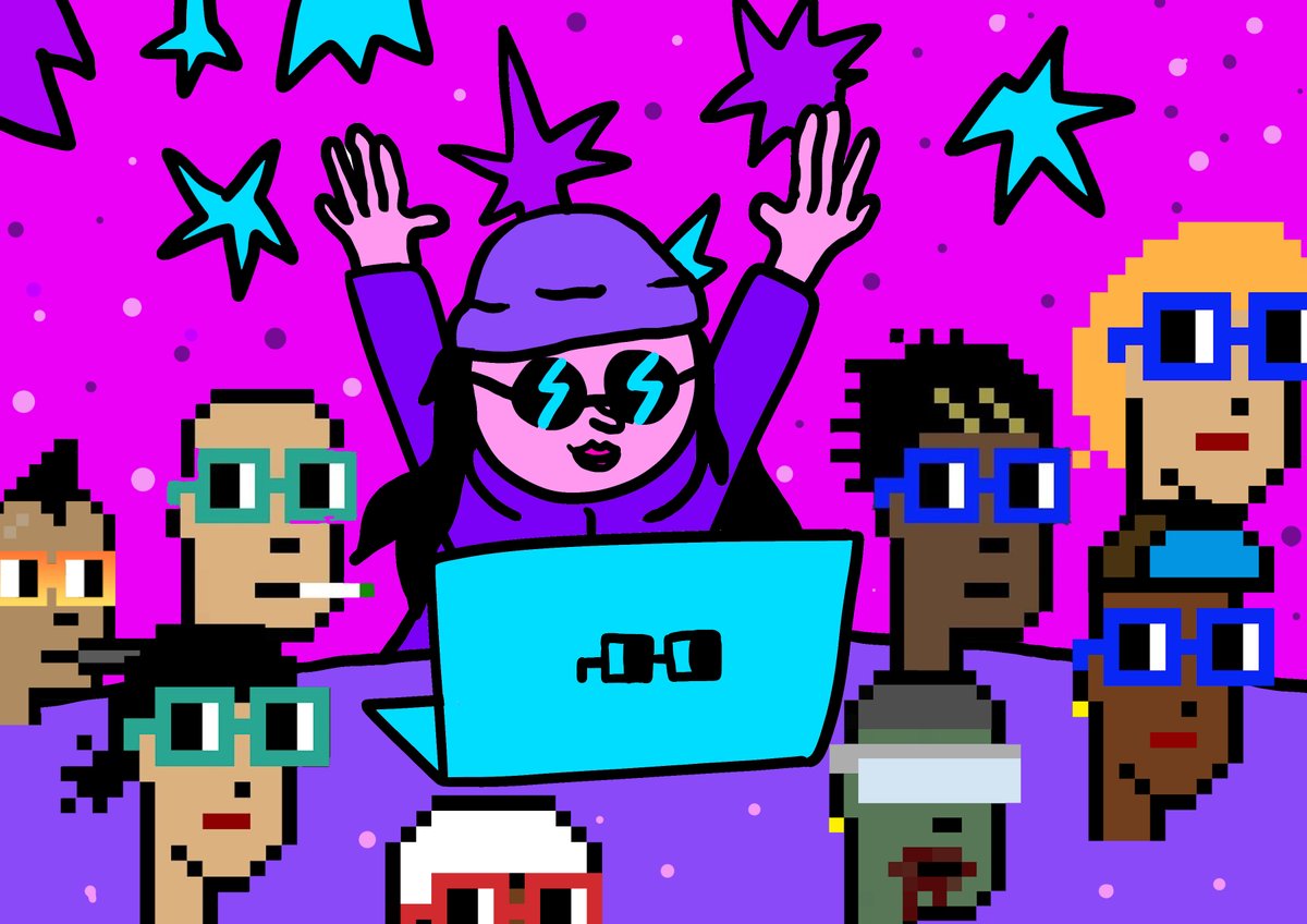 CascoFlo's tweet photo. GM GM ! Something special happened today!! Just received a wonderful prize, an incredible Laptop from the contest of @NounPunks!!! #nounpunksgiveback about women artist in NFT! I'm very happy and grateful to this community and all Punkss that support me!!!! https://t.co/FnH6cCAIqA