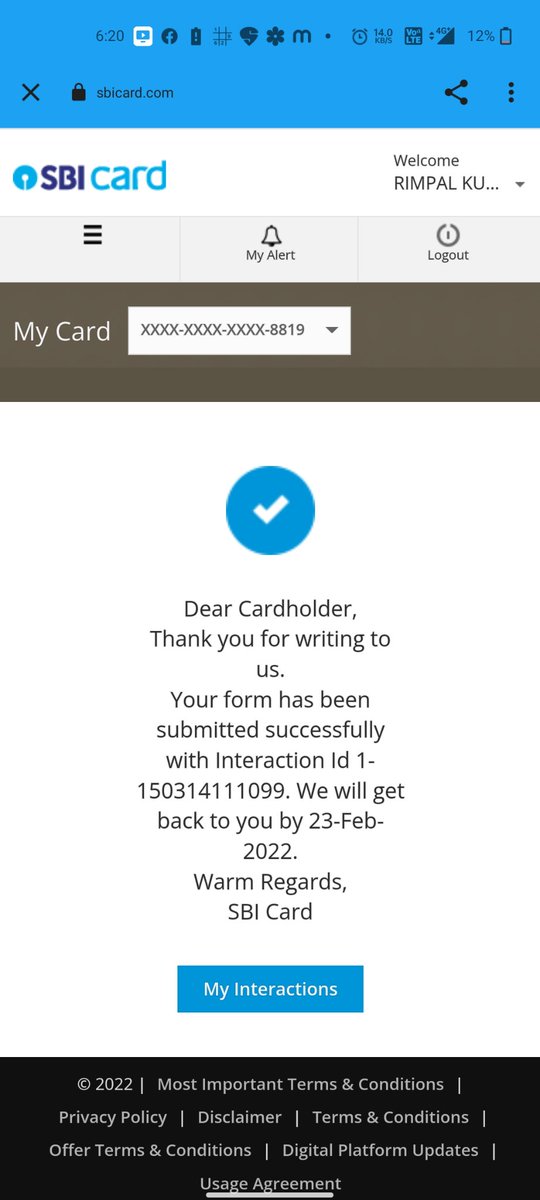 mischeviousria's tweet photo. @SBICard_Connect Can some one help , please.
Help me to close my SBI CREDIT CARD ACCOUNT.

@SBICard_Connect https://t.co/2n1UvB5dqf