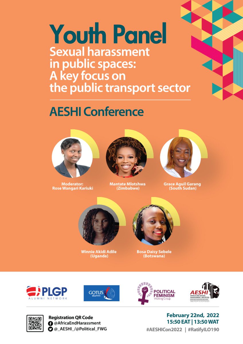 rose_kare's tweet photo. Join the Youth panel as we discuss sexual harassment in public transport with @_AESHI_ in the first ever regional conference on sexual harassment in Africa 
#AESHICon2022 https://t.co/HK5NFX2XiT